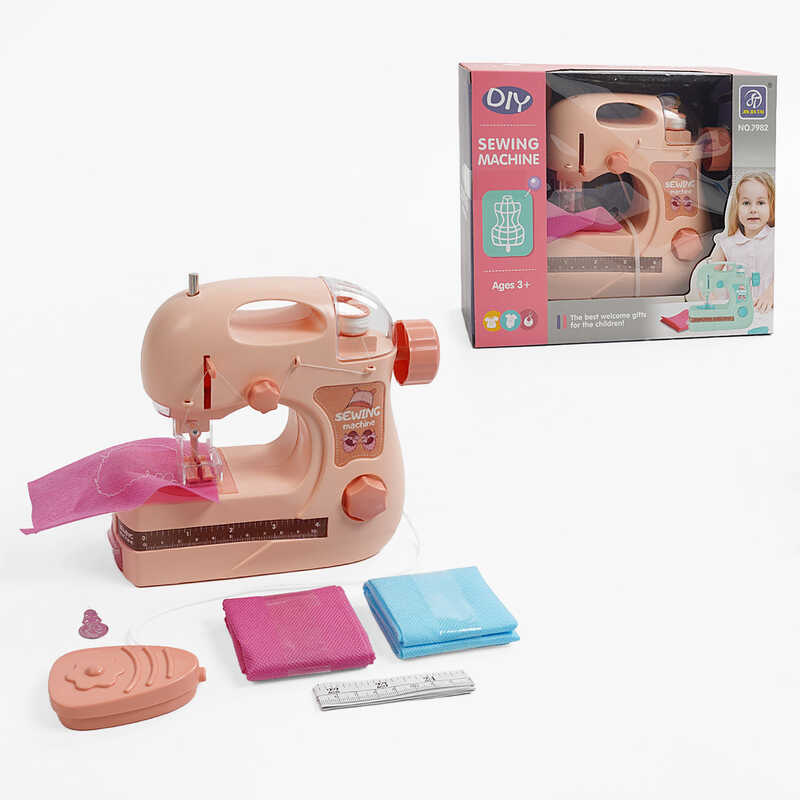 Швейна машинка 7982 A (48/2) на батарейках, шиє, підсвічування, нитки, тканина, сантиметр, інструкція, в коробці