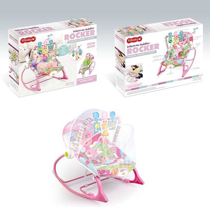 Шезлонг 68147 (4) брязкальце з мелодіями, вібрація, регулювання положення, дуга з пальчиковими іграми, захисна сітка, в коробці Шезлонг 68147 (4) брязкальце з мелодіями, вібрація, регулювання положення, дуга з пальчиковими іграми, захисна сітка, в коробці