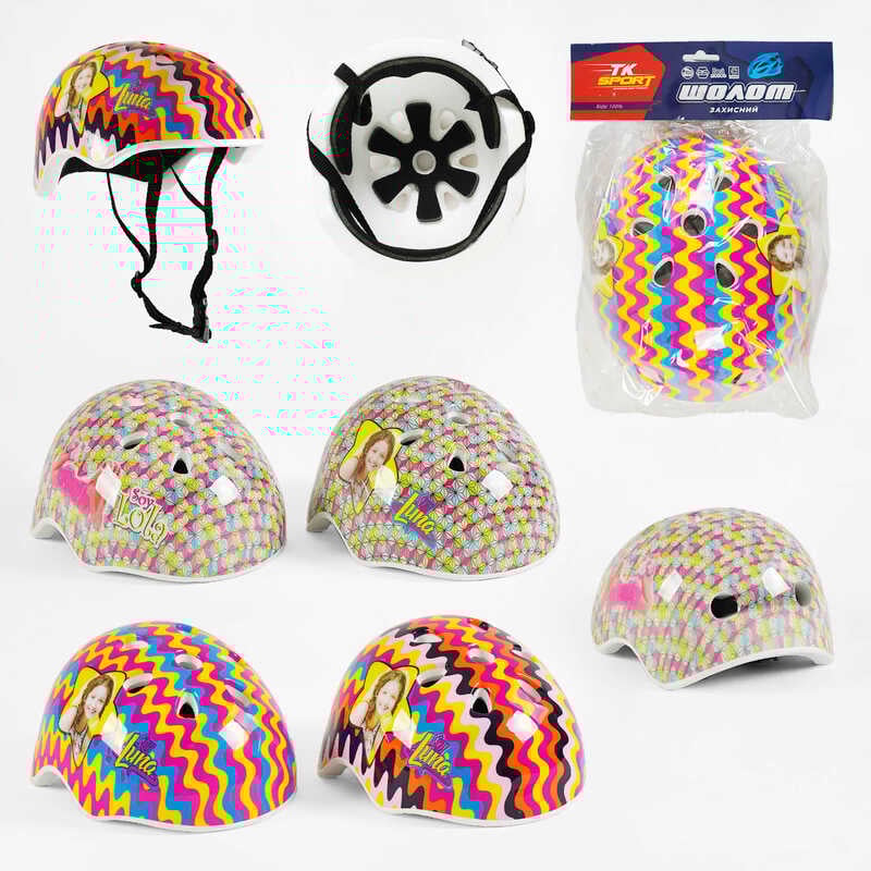 Шолом C 64596 (40) “TK Sport“, окружність - 56 см, в пакеті, ВИДАЄТЬСЯ ТІЛЬКИ МІКС ВИДІВ