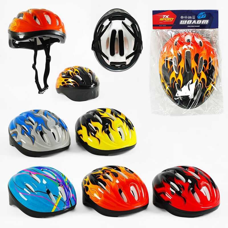 Шолом C 64602 (40) “TK Sport“, 5 видів, окружність 57 см, в пакеті, ВИДАЄТЬСЯ ТІЛЬКИ МІКС ВИДІВ