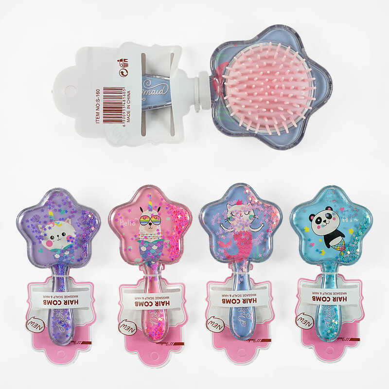 Щітка для волосся C 57916 (360) 4 види, “Казкова тваринка”, ВИДАЄТЬСЯ ТІЛЬКИ МІКС ВИДІВ