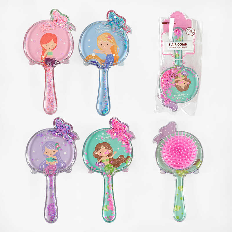 Щітка для волосся C 57924 (360) 4 види, “Русалочка”, ВИДАЄТЬСЯ ТІЛЬКИ МІКС ВИДІВ