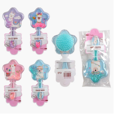 Щітка для волосся C 71793 (360) прозорий корпус з блискітками, в пакеті, ВИДАЄТЬСЯ ТІЛЬКИ МІКС ВИДІВ