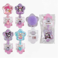 Щітка для волосся C 71813 (360) 4 види, прозорий корпус з блискітками, в пакеті, ВИДАЄТЬСЯ ТІЛЬКИ МІКС ВИДІВ