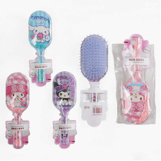 Щітка для волосся C 71818 (360) 3 види, прозорий корпус з блискітками, в пакеті, ВИДАЄТЬСЯ ТІЛЬКИ МІКС ВИДІВ