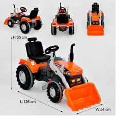Екскаватор з педалями і ковшом Pilsan 07-297 (1) колір ПОМАРАНЧЕВИЙ, прогумовані колеса, регульоване сидіння, клаксон на кермі, в коробці
