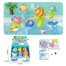 Водний пістолет YS 689 (36/2) ЦІНА ЗА 6 ШТУК В БЛОЦІ, механічний, гумові елементи, в коробці