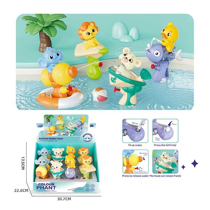 Водний пістолет YS 691 (18/2) ЦІНА ЗА 8 ШТУК В БЛОЦІ, механічний, рухливі елементи, в коробці