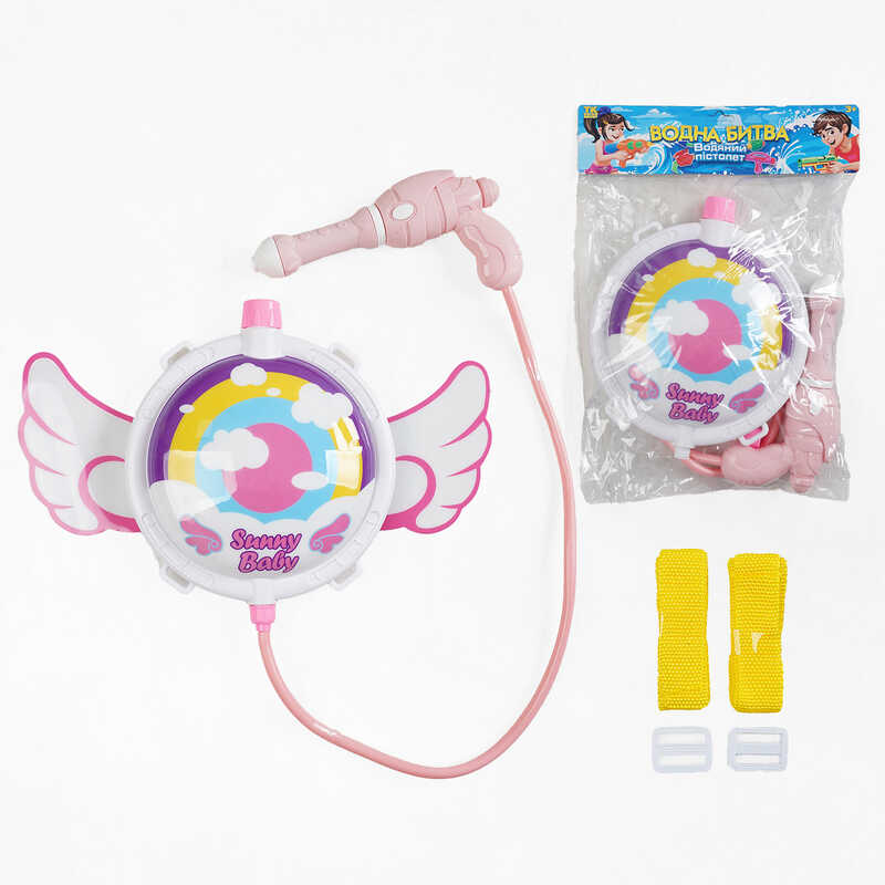 Водний пістолет з балоном TK 19189 (60/2) “TK Group”, помповий механізм, лямки регульованої довжини, в пакеті