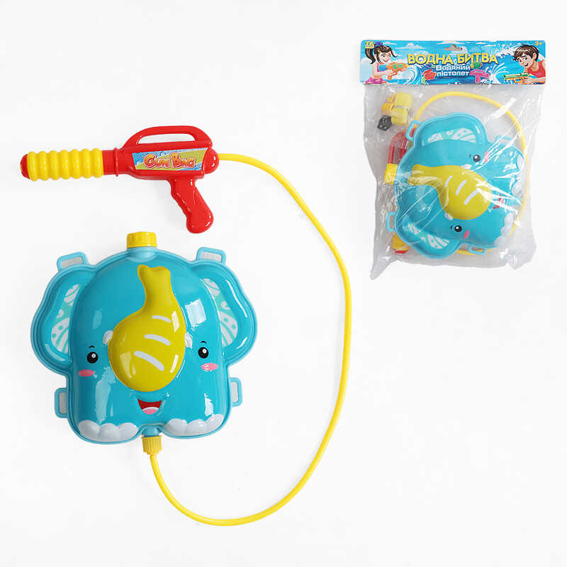 Водний пістолет з балоном TK 20237 (60) “TK Group“, помповий механізм, лямки регульованої довжини, в пакеті