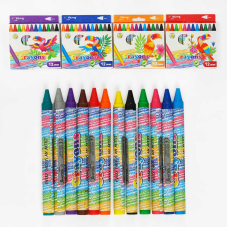 Воскові олівці С 62114 (288) 4 види, 12 кольорів, в коробці, ВИДАЄТЬСЯ ТІЛЬКИ МІКС ВИДІВ