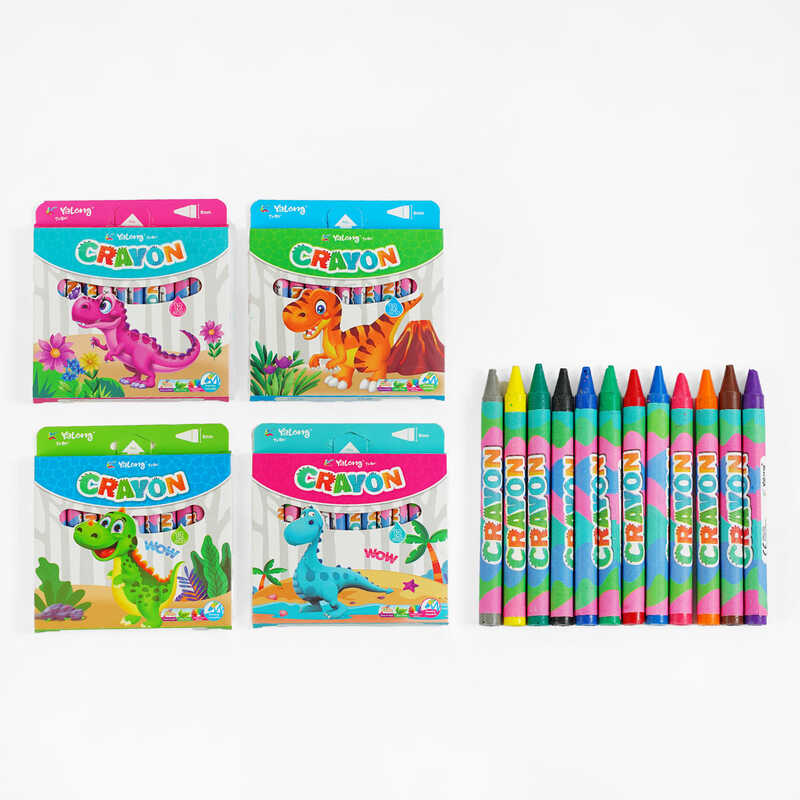 Воскові олівці С 62117 (288) 4 види, 12 кольорів, в коробці, ВИДАЄТЬСЯ ТІЛЬКИ МІКС ВИДІВ