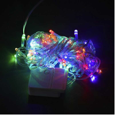Гірлянда С 54321 (100) У ПАКЕТІ, 60 лампочок, мультикольорове світло, 8 режимів, 220 V, 50 Hz, 6 м,  