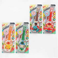 Гітара 8197-3 (384/2) 4 види, колотушка, на листі, ВІДАЄТЬСЯ МІКС ВИДІВ