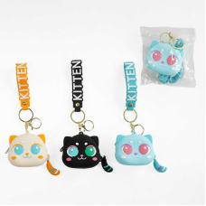 Гаманець C 68959 (600)  ЦІНА ЗА 1 ШТУКУ, силіконовий, застібається на блискавку, ремінець-тримач, розмір - 8х3х6.5 см, у пакеті, ВИДАЄТЬСЯ МІКС