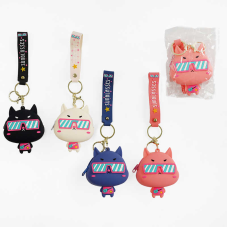 Гаманець C 68962 (600) ЦІНА ЗА 1 ШТУКУ, силіконовий, застібається на блискавку, ремінець-тримач, розмір - 8х3х6.5 см, у пакеті, ВИДАЄТЬСЯ МІКС