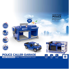 Гараж “Поліція“ CLM 556 (8) рація, світло, звук, металопластикова машина, в коробці