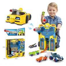 Гараж 17823 (60/2) 4 машинки, велика машина-трасформер, стріляє снарядами, в коробці