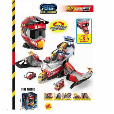 Гараж SK 637 XB (12) шолом-трансформер, світлозвукові ефекти, 2 машинки, в коробці
