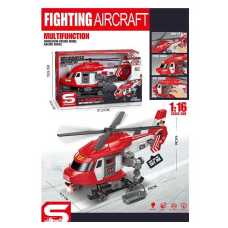 Гелікоптер JS 128 A (36) звук, підсвітка, масштаб 1:16, рухомі двері, підіймальний гак, механічне обертання лопаті, в коробці