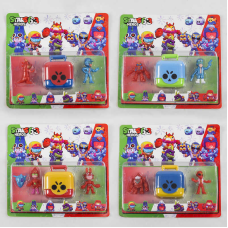 Герої 36904 (120) BRAWL STARS, 4 види, на листі, ВИДАЄТЬСЯ ТІЛЬКИ МІКС ВИДІВ