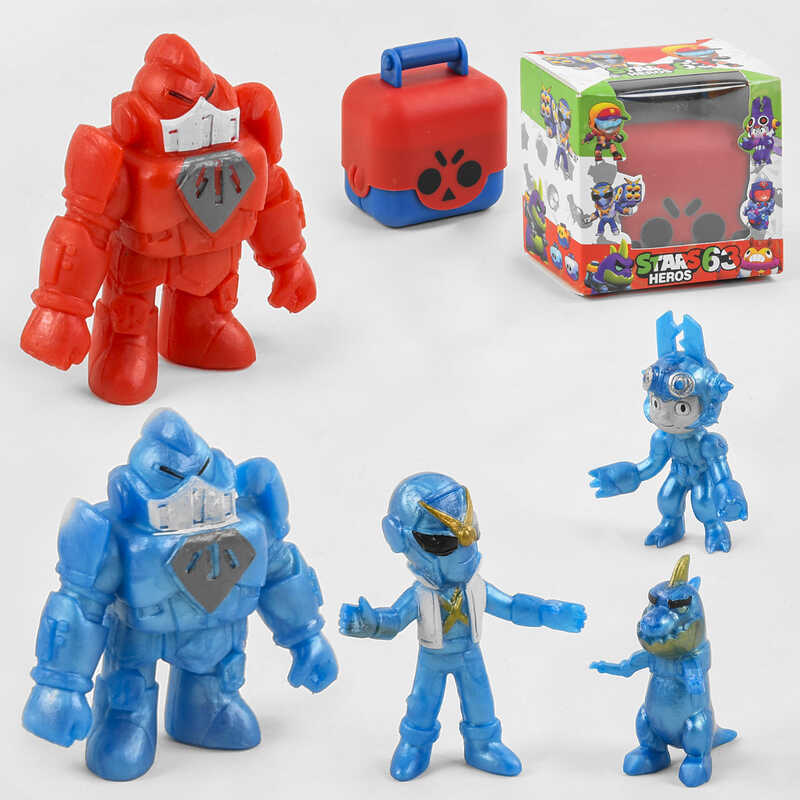 Герої 36907 (576) BRAWL STARS, 6 видів, в коробці, ВИДАЄТЬСЯ ТІЛЬКИ МІКС ВИДІВ