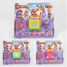 Герої LDY 20951 (252) Brawl Stars, 3 види, на листі, ВИДАЄТЬСЯ ТІЛЬКИ МІКС ВИДІВ