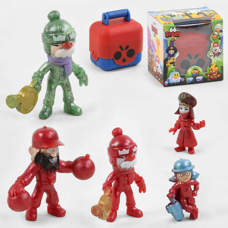 Герої LDY 220935 (576) Brawl Stars, 6 видів, в коробці, ВИДАЄТЬСЯ ТІЛЬКИ МІКС ВИДІВ