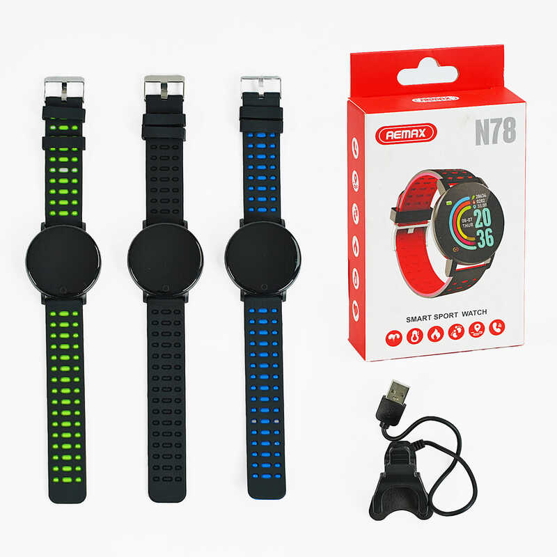 Годинник C 64784 (200) Bluetooth 4.0, кольоровий дисплей 1.44“, повідомлення, кроки, будильник, спорт, серцебиття, музика, в коробці, МІКС