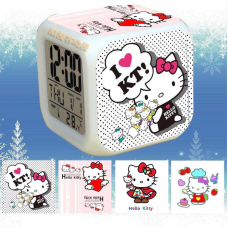 Годинник-нічник C 68952 (100) будильник, різнокольорове підсвічування, звук, у коробці