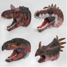 Голова на руку Q 9899-781 (48/3) “Динозаври“, 4 види, гумові, 1шт у пакеті, ВИДАЄТЬСЯ ТІЛЬКИ МІКС ВИДІВ