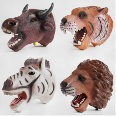Голова на руку Q 9899-787 (48/3) “Тварини“, 4 види, гумові, 1шт в пакеті
