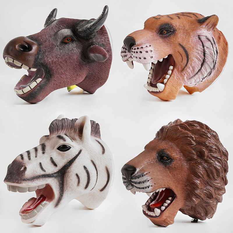 Голова на руку Q 9899-787 (48/3) “Тварини“, 4 види, гумові, 1шт в пакеті