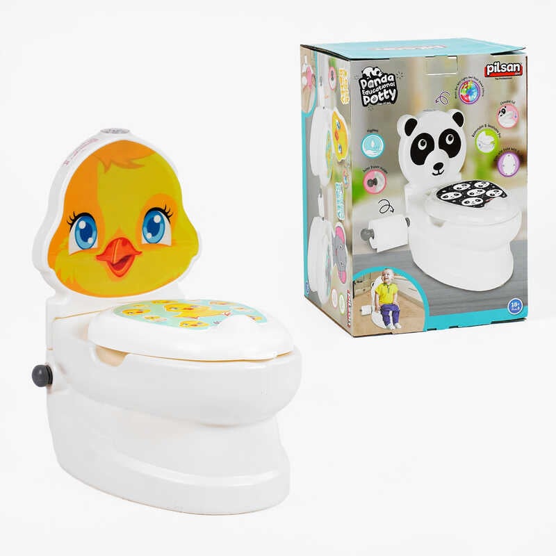 Горщик 07-564 Pilsan (4) “Каченя“, спинка, горщик знімний, тримач для паперу, звуки води, підсвічування кнопки, в коробці