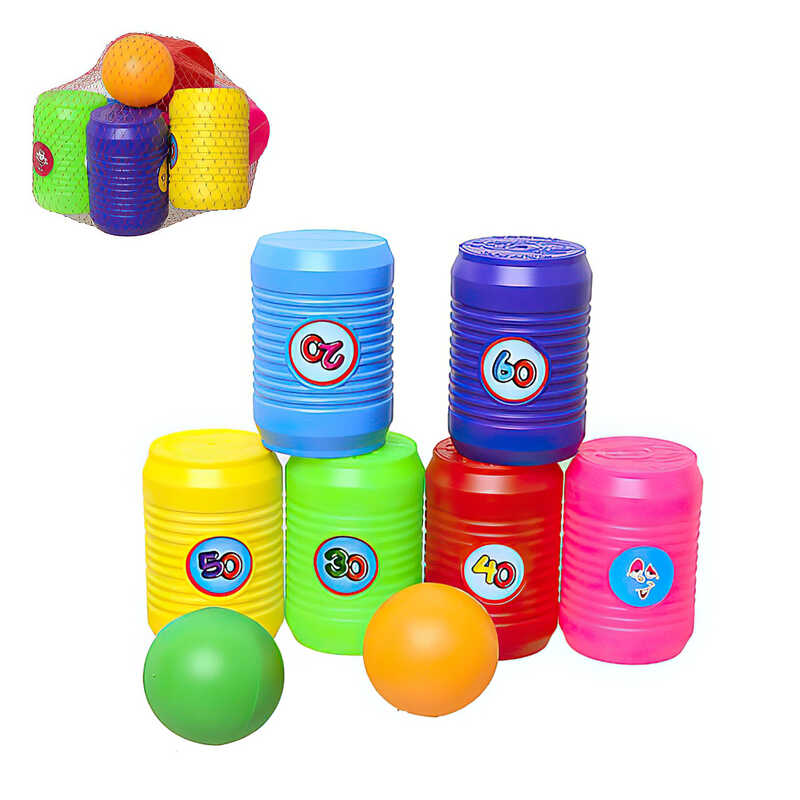 гр “Бочонки для боулінгу“ 1902 (6) “BAMSIC“ 6 баночок, 2 кульки, в сітці