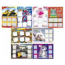 гр “Розклад уроків“ А4 ламин., тесьма (32) РУ-Л4-01 “Апельсин“ ВИДАЄТЬСЯ МІКС ВИДІВ