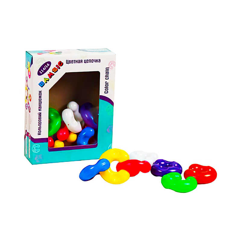 гр “Кольоровий ланцюжок №1“ 114/16 (12) “BAMSIC“, 14 елементів, в коробці гр “Кольоровий ланцюжок №1“ 114/16 (12) “BAMSIC“, 14 елементів, в коробці