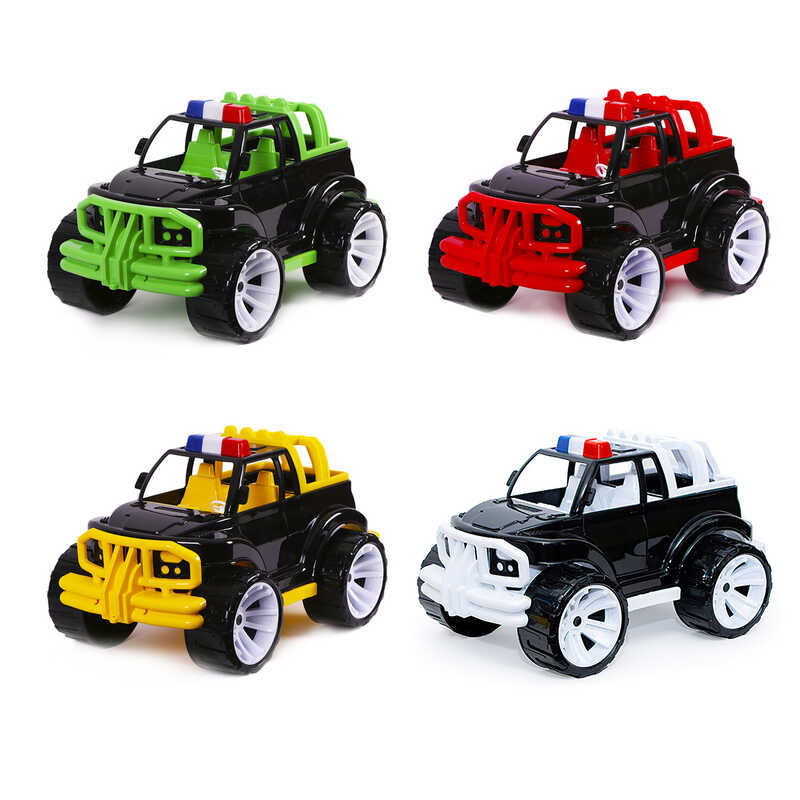 гр Машинка “Позашляховик класичний великий“ 338 чорний (6) “BAMSIC“, “Поліція“, 4 кольори, в сітці