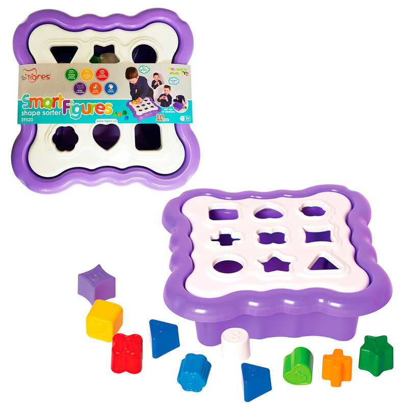 гр Іграшка сортер “Розумні фігурки“ (фіолетовий) 39520 10 ел. (5) “Tigres“, у сітці