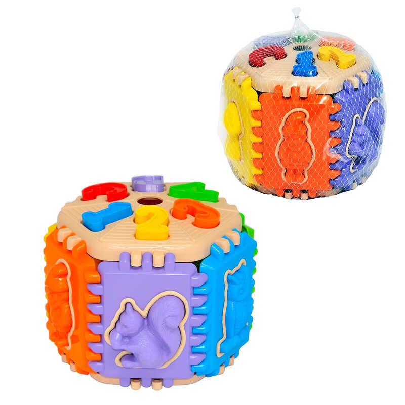 гр Іграшка-сортер “Forest show“ 39786 (12) “Tigres“, 32 елементи, 8 граней, цифри, літери, геометричні фігури, тварини, в сітці