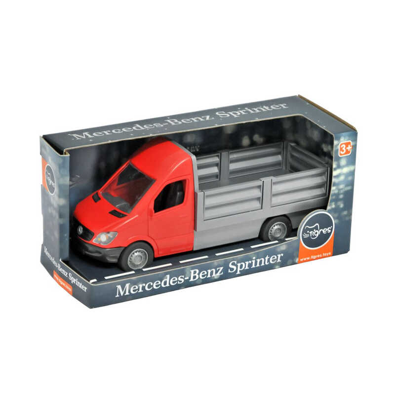 гр Машина “Mercedes-Benz Sprinter“ бортовий 39673 (червоний) (4) “Tigres“ відчиняються двері кабіни, в коробці