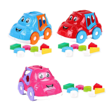 гр Автомобіль 5927 (6) “Technok Toys“ 3 кольори, геометричні фігури, сортер, 25 см, в пакеті