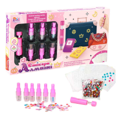 гр Алмазні стікери 87548 (18) “4FUN Game Club“, ручка зі змінними блоками, стрази, шаблони, у коробці