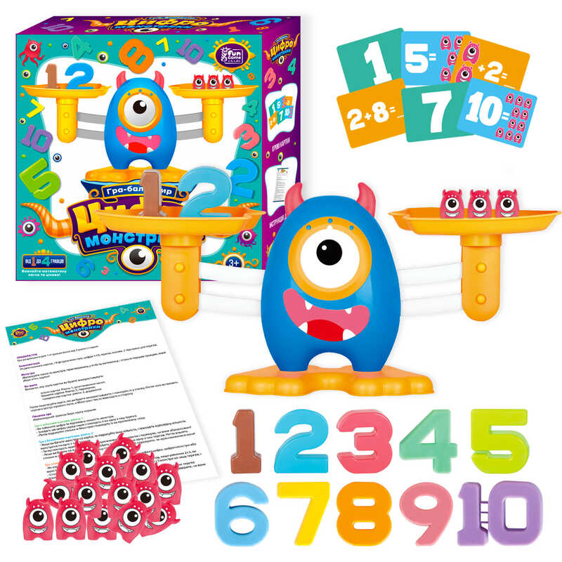 гр Балансир “Цифро Монстрики“ 27977 (12) “4FUN Game Club“, 3 рівні складності, в коробці