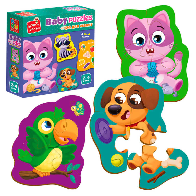 гр Бебі пазли MAXI “Хатні улюбленці“ VT1722-25 укр (28) “Vladi Toys“, в пакеті гр Бебі пазли MAXI “Хатні улюбленці“ VT1722-25 укр (28) “Vladi Toys“, в пакеті