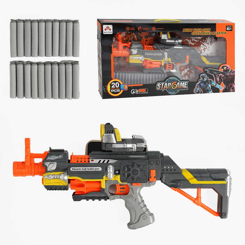 Автомат SB 418 (12/2) з м“якими кулями, звук, на батарейках, в коробці Автомат SB 418 (12/2) з м“якими кулями, звук, на батарейках, в коробці