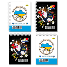 гр Блокнот Б-Л6-80 / АП-1904 “Патріотичні“ (10) А6, 80арк, лаковка, 2 види, пружина збоку та пружина зверху “Апельсин“ ВИДАЄТЬСЯ ТІЛЬКИ МІКС ВИДІВ