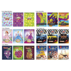 гр Блокнот Б-П6-80 (10) А6, 80 арк, пластик, пружина збоку “Апельсин“ ВИДАЄТЬСЯ МІКС ВИДІВ