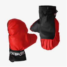 гр Боксерські рукавички №178292 колір чорно-красні (1) “TK Sport“, у пакеті