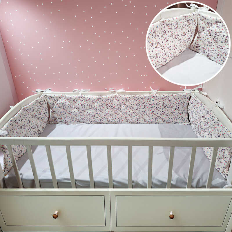 гр Бортик у ліжко “Єдиноріг“ 51071 (1) стьобані на три сторони, тканина СИТЕЦЬ, розмір 120*30 см “Bimbo“